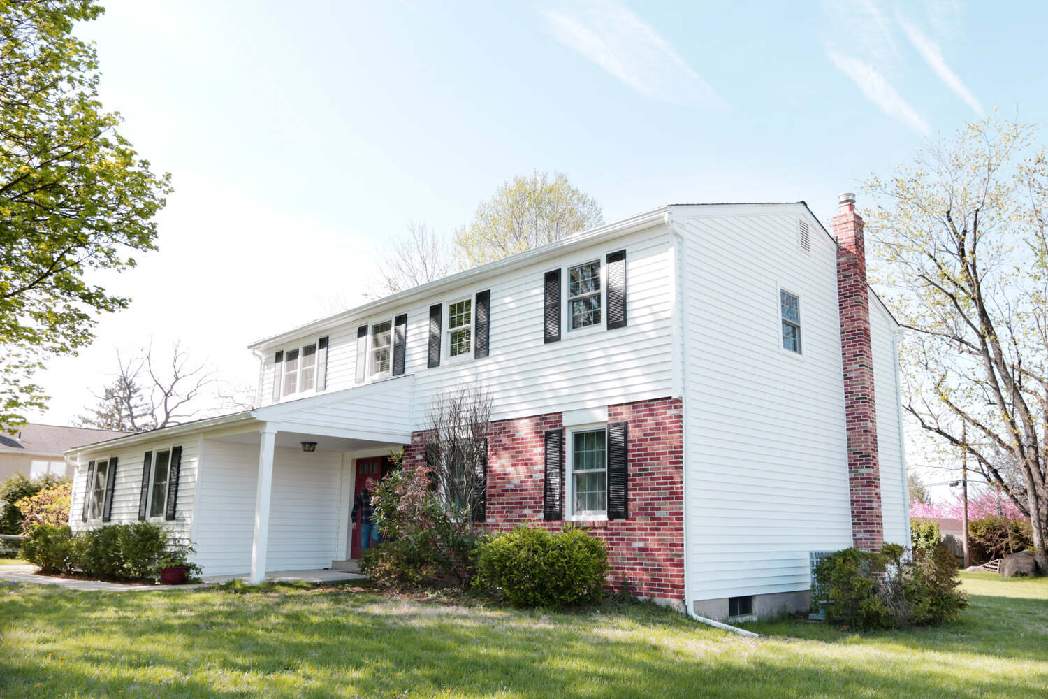 Fully restored custom home exterior in Perkasie, PA by Metzler Construction after storm damage