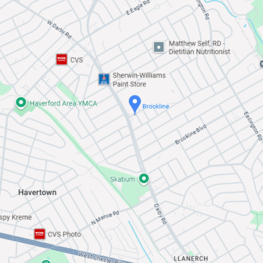 Google Image of Brookline in Haverford, PA area
